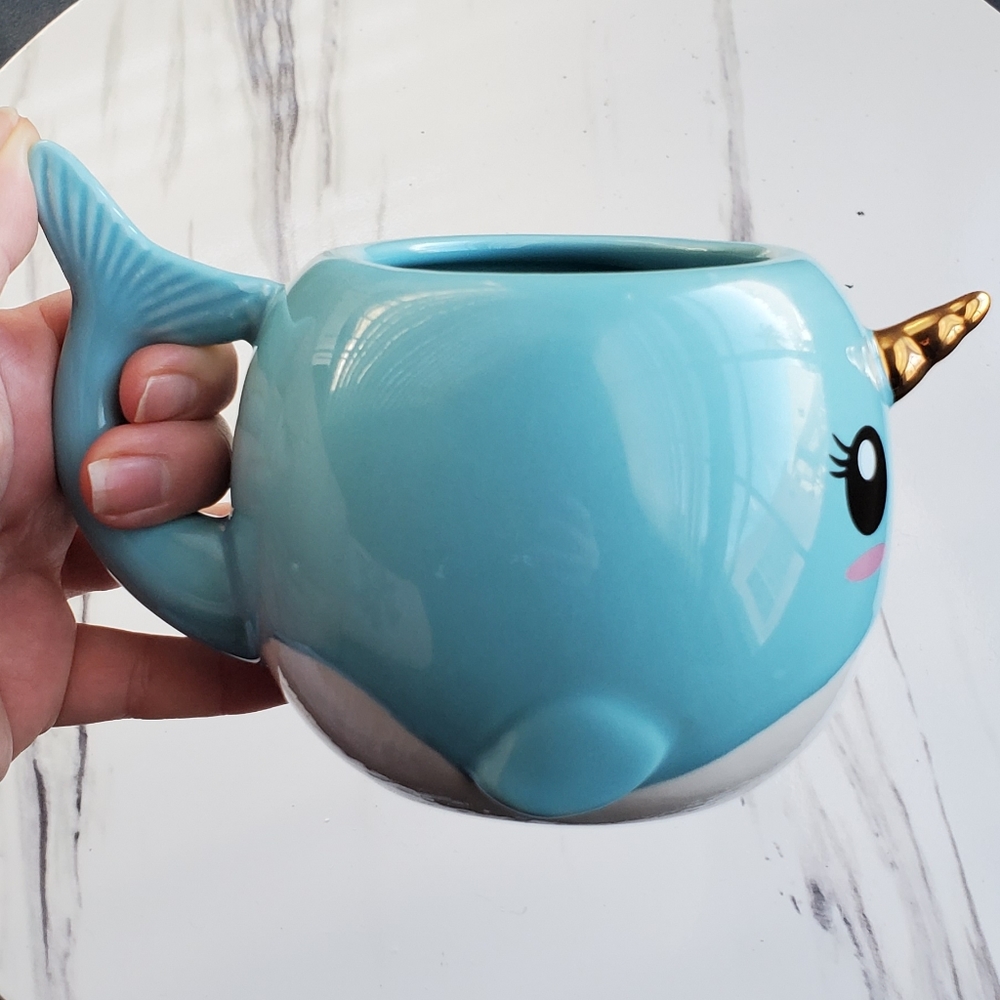 Whale coffee mug and coaster